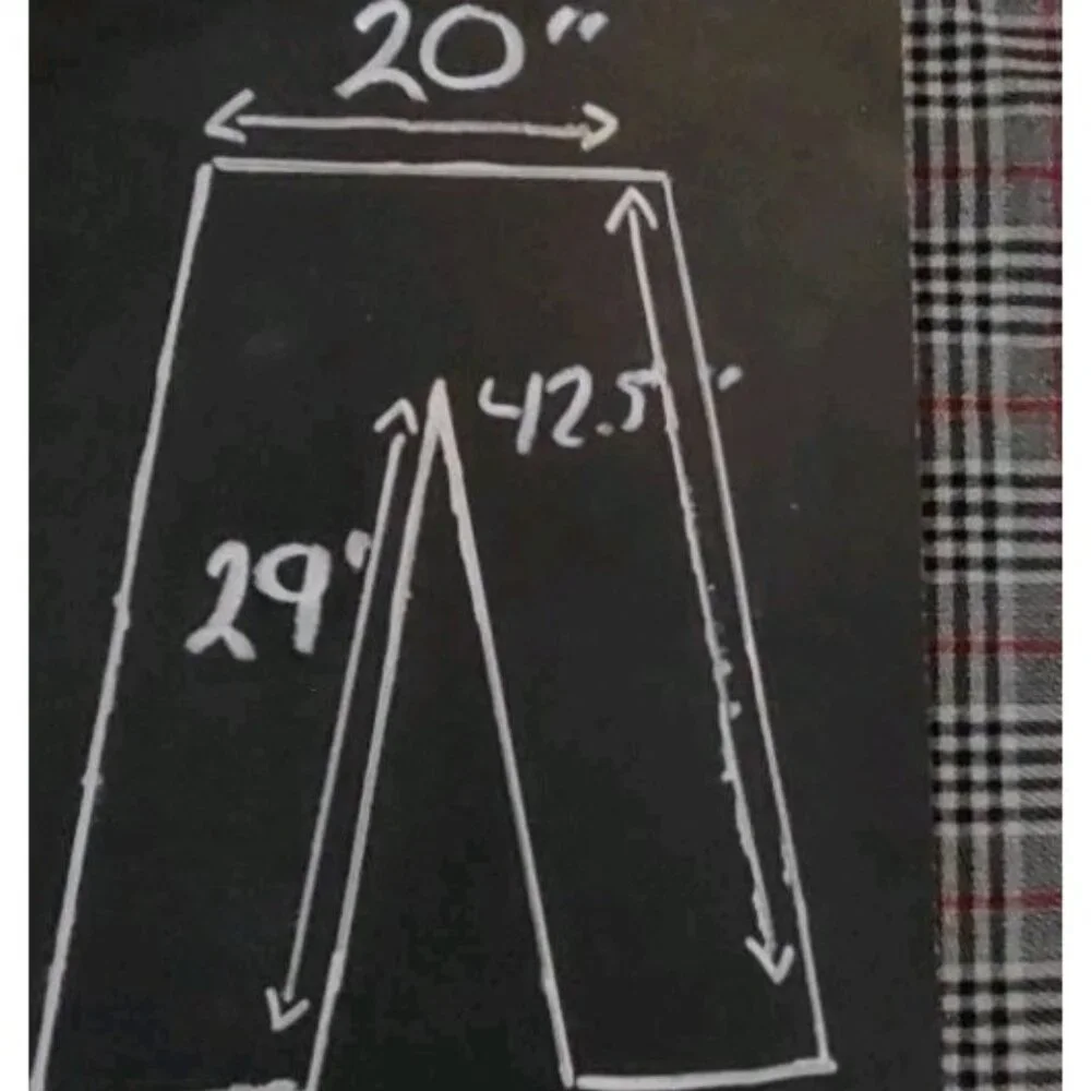 Ava & Viv Women High Rise Wide Leg Trousers Gray Plaid Plus Size 18 Stretch - Picture 15 of 15